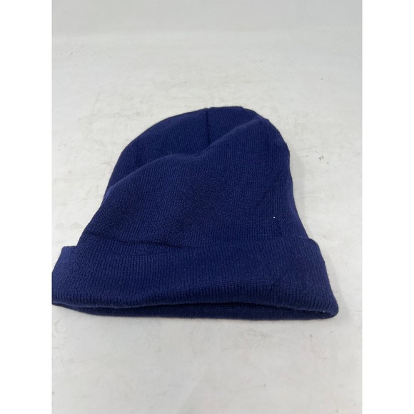 Blue Knit Beanie Hat One Size - Picture 1 of 2